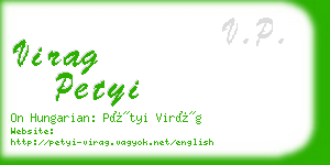 virag petyi business card